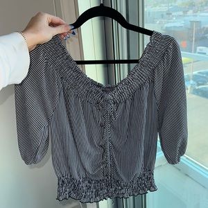 Papermoon Medium Black and White Crop Top